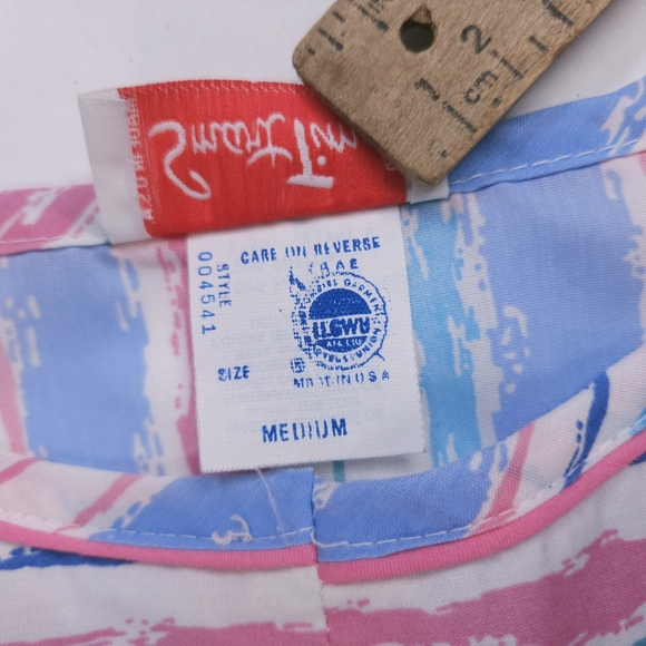 Smart Time Vintage Cotton Poly Embroidered Tulip House Spring Dress Medium - Picture 6 of 13